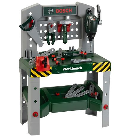 Bosch Mini Workbench - Toys - 76 cm - Dark Green/Silver Bosch Mini Workbench - Toys - 76 cm - Dark Green/Silver