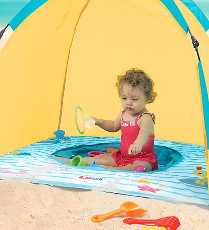 Ludi Shade tent w. Pool - UV 50+ - Yellow
