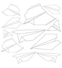 Sebra Wallstickers - 11 pcs - Paper airplanes Sebra Wallstickers - 11 pcs - Paper airplanes
