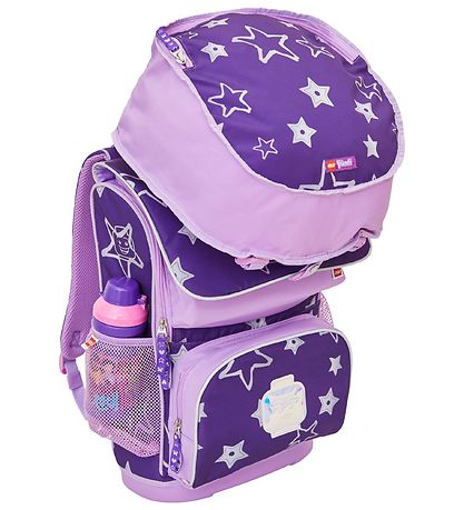 LEGO® School Backpack w. Gymsack - Stars - Purple w. Stars