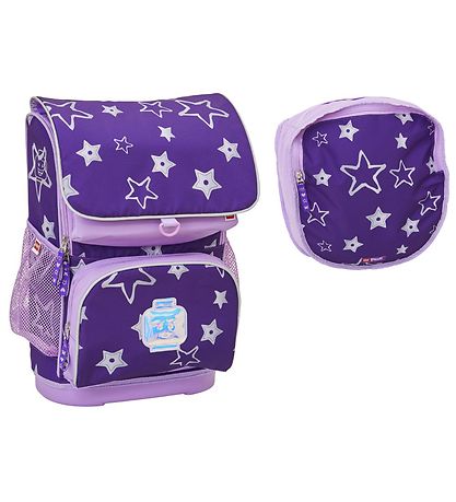 LEGO® School Backpack w. Gymsack - Stars - Purple w. Stars LEGO® School Backpack w. Gymsack - Stars - Purple w. Stars