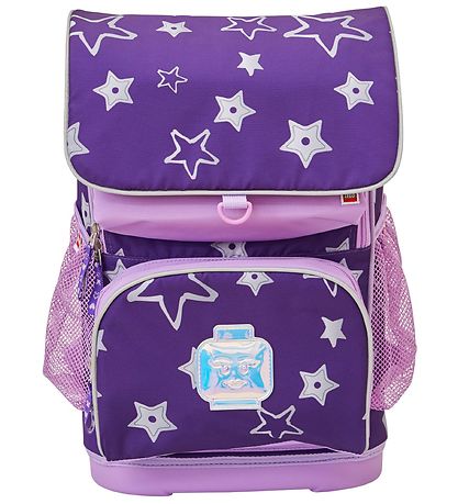 LEGO® School Backpack w. Gymsack - Stars - Purple w. Stars