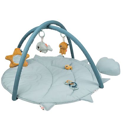 Done By Deer Activity Blanket - Sea Friends - Blue Done By Deer Activity Blanket - Sea Friends - Blue