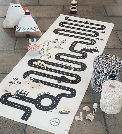 OYOY Rug - 180x70 cm - Adventure - Off-white