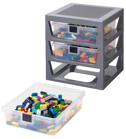 LEGO® Storage Storage w. 3 drawers - 32x34x37 - Grey