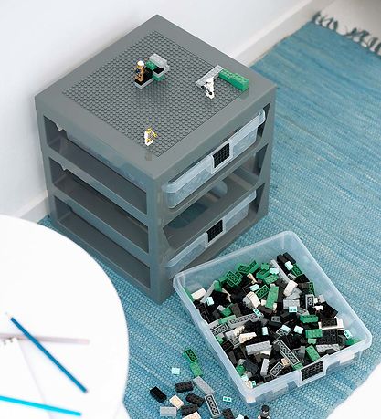 LEGO® Storage Storage w. 3 drawers - 32x34x37 - Grey