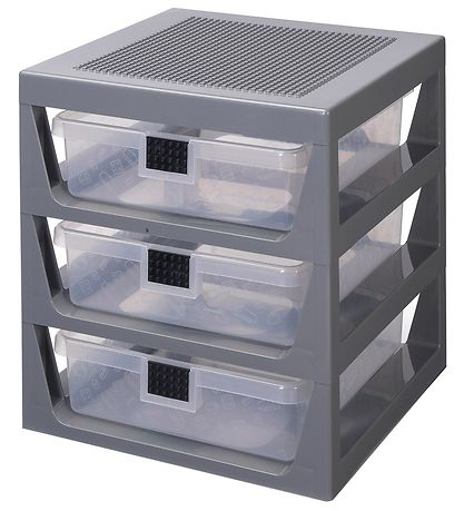 LEGO® Storage Storage w. 3 drawers - 32x34x37 - Grey