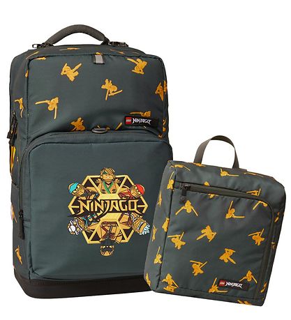 LEGO® Ninjago School Backpack w. Gymsack - Golden Team - Grey