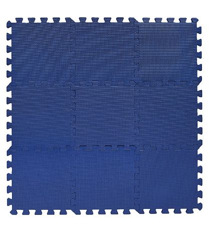 BabyDan Púslmotta - 90x90 cm - Blár