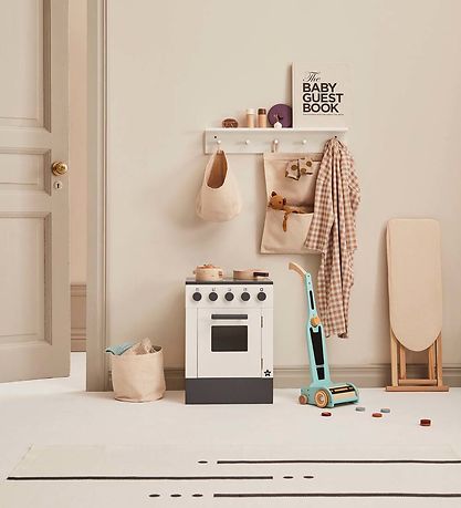 Kids Concept Shelf w. Wall Hooks - 60x10 cm - Wood - White Kids Concept Shelf w. Wall Hooks - 60x10 cm - Wood - White