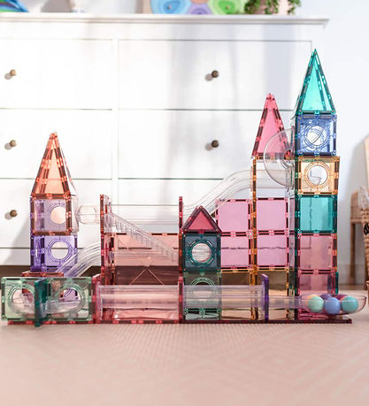 Connetix Magnet Set - 106 Parts - Pastel Ball Run