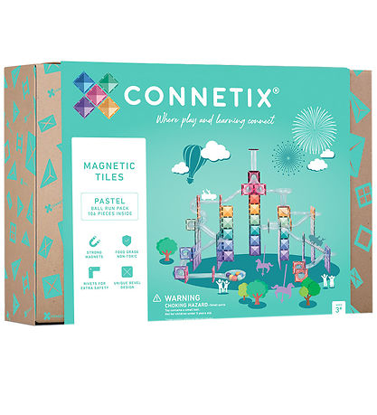 Connetix Magnet Set - 106 Parts - Pastel Ball Run