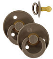 BIBS Colour Pacifiers - Size 2 - 2-Pack - Round - Dark Oak