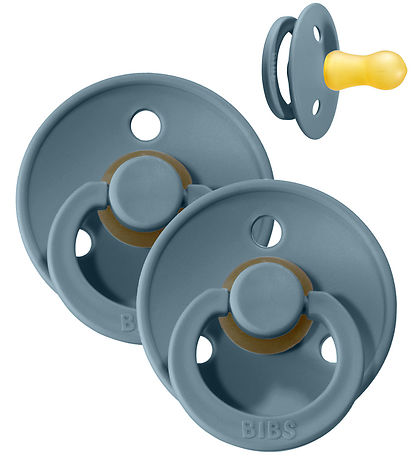 BIBS Colour Pacifiers - Size 2 - 2-Pack - Round - Petrol BIBS Colour Pacifiers - Size 2 - 2-Pack - Round - Petrol
