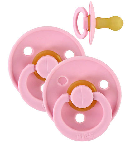 BIBS Colour Snuðin - Stærð 1 - 2 Pakki - Umferð - Baby Pink