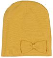 Racing Kids Beanie - 2-layers - Mustard w. Bow Racing Kids Beanie - 2-layers - Mustard w. Bow