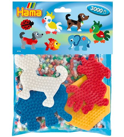 Hama Midi Bead Set - 3000 pcs + 4 Plates - Multicolour Hama Midi Bead Set - 3000 pcs + 4 Plates - Multicolour