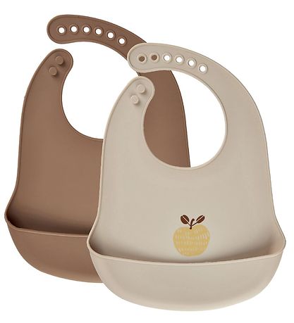 CeLaVi Bib - 2-pack - Silicone - Rubber w. Apple CeLaVi Bib - 2-pack - Silicone - Rubber w. Apple
