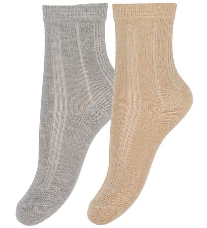 Minymo Sneaker-socken - 2er-Pack - Pale Gold/Silber Minymo Sneaker-socken - 2er-Pack - Pale Gold/Silber