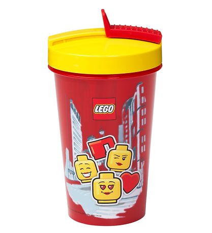 LEGO® Storage Drinking Cup w. Straw - 500 ml - Iconic Girl - Bri