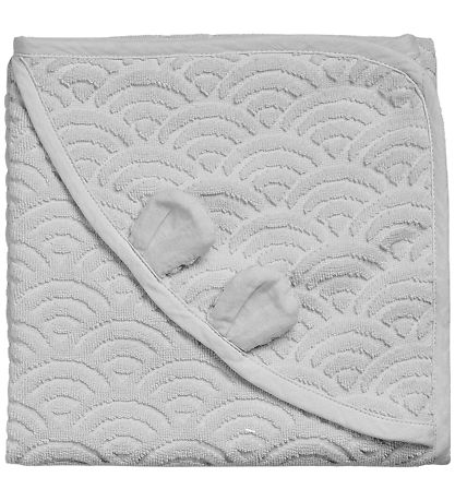 Cam Cam Baby towel - 80x80 cm - Classic+ Grey w. Ears