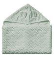 Cam Cam Vauvan pyyhe - 70x130 cm - Dusty Green M. Korvat