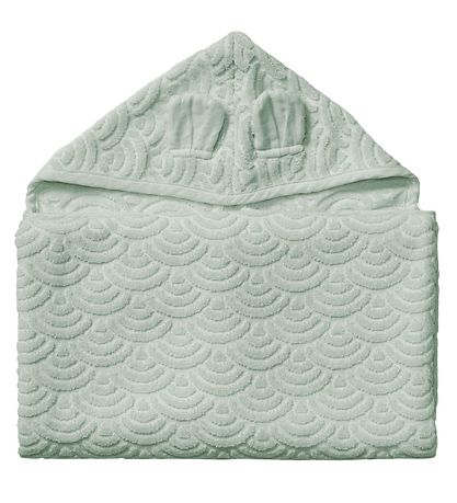 Cam Cam Baby towel - 70x130 cm - Dusty Green w. Ears