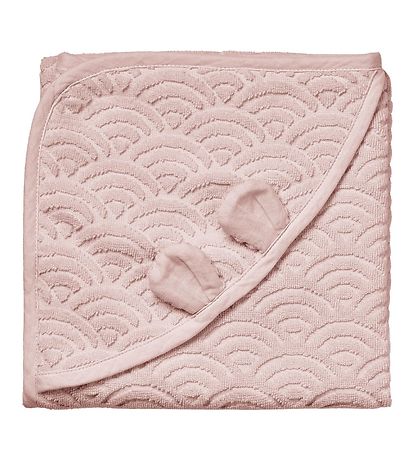 Cam Cam Hooded Towel - 80x80 cm - Dusty Rose w. Ears