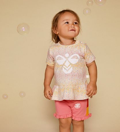 T-Shirt Hummel - hmlAlba - Blanc av. Points T-Shirt Hummel - hmlAlba - Blanc av. Points