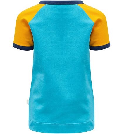 Hummel T-shirt - hmlAnton - Yellow/Turquoise Hummel T-shirt - hmlAnton - Yellow/Turquoise