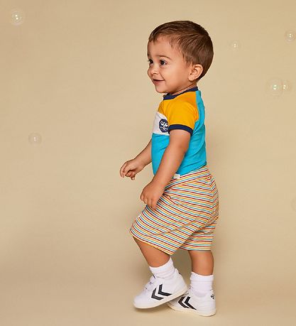 Hummel T-shirt - hmlAnton - Yellow/Turquoise Hummel T-shirt - hmlAnton - Yellow/Turquoise