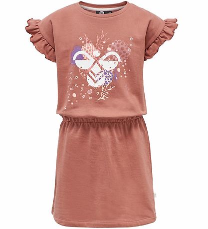 Hummel Dress - hmlPacific - Dark Rose w. Print