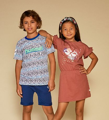 Hummel Dress - hmlPacific - Dark Rose w. Print