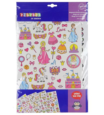 Autocollants Playbox - 500 pces - Princesses/Animaux/Fleurs/etc. Autocollants Playbox - 500 pces - Princesses/Animaux/Fleurs/etc.