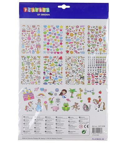 Autocollants Playbox - 500 pces - Princesses/Animaux/Fleurs/etc. Autocollants Playbox - 500 pces - Princesses/Animaux/Fleurs/etc.