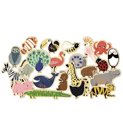 Djeco Wooden magnets - 36 pcs - Animals