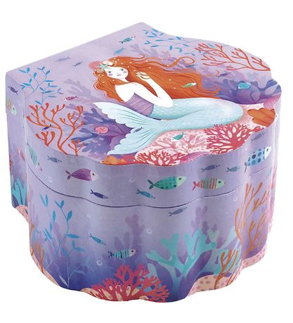 Djeco Trinket Box w. Music - 14,5x8,5x13,5 cm - Enchanted Mermai Djeco Trinket Box w. Music - 14,5x8,5x13,5 cm - Enchanted Mermai