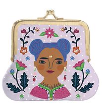 Djeco Wallet - Lovely Purses - Purple w. Woman Djeco Wallet - Lovely Purses - Purple w. Woman