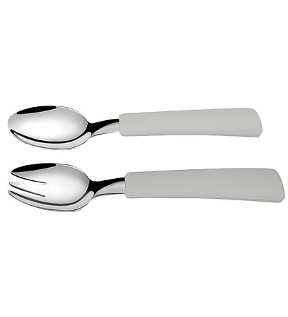 Thats Mine Spoon/Fork - Metal/Silicone - Feather Grey Thats Mine Spoon/Fork - Metal/Silicone - Feather Grey