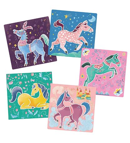 Djeco Templates - 5 pcs - Horses