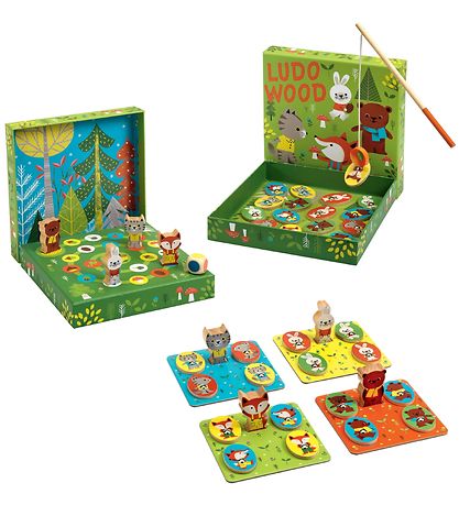 Djeco Games - 4-in-1 - Ludo Wood