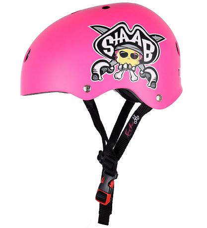 Triple Eight Helmet - Lil 8 Staab - Neon Pink Mat Triple Eight Helmet - Lil 8 Staab - Neon Pink Mat