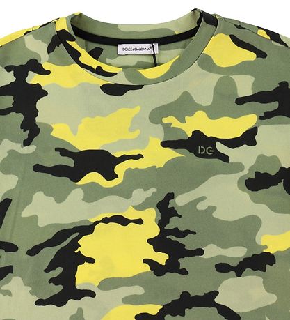 Dolce & Gabbana T-shirt - Skate - Green/Neon yellow Camouflage