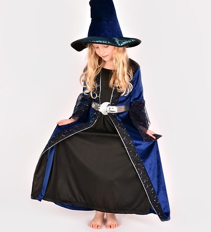 Den Goda Fen Costume - Witch w. Witch Hat - Navy/Black Den Goda Fen Costume - Witch w. Witch Hat - Navy/Black