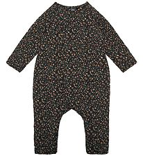 Petit by Sofie Schnoor Jumpsuit - Fiola - Black w. Flowers