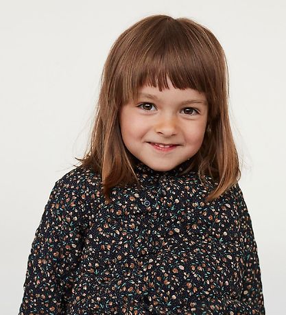 Petit by Sofie Schnoor Jumpsuit - Fiola - Black w. Flowers