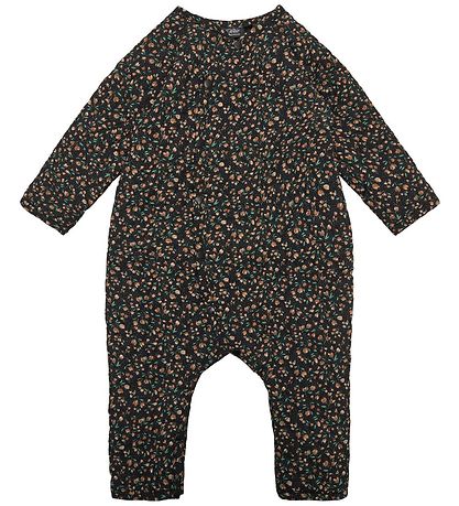 Petit by Sofie Schnoor Jumpsuit - Fiola - Black w. Flowers