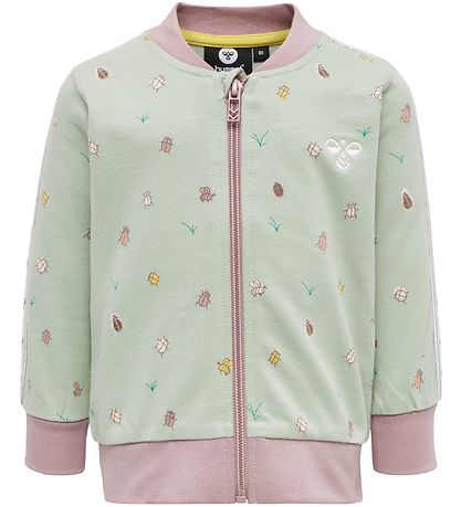 Hummel Cardigan - hmlEmma - Dusty Green w. Insects Hummel Cardigan - hmlEmma - Dusty Green w. Insects
