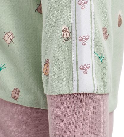 Hummel Cardigan - hmlEmma - Dusty Green w. Insects Hummel Cardigan - hmlEmma - Dusty Green w. Insects