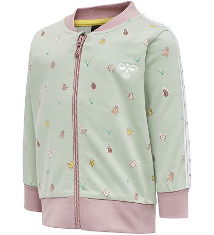 Hummel Cardigan - hmlEmma - Dusty Green w. Insects Hummel Cardigan - hmlEmma - Dusty Green w. Insects